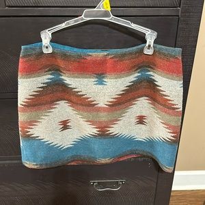 American Eagle southwest aztec saddle blanket skirt